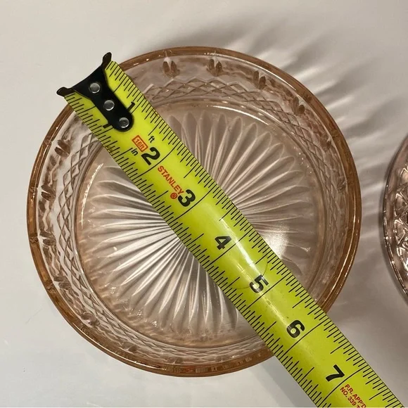 🍬Indiana Glass Diamond Princess Pink Candy Box & Lid - Picture 9 of 13